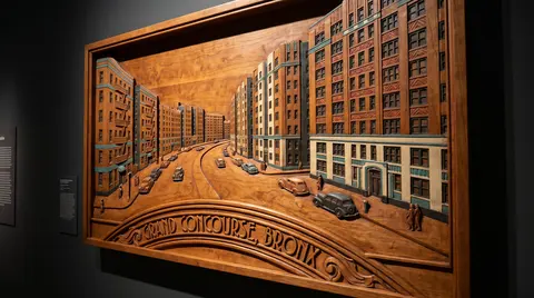 Woodcut illustration of Grand Concourse, Bronx