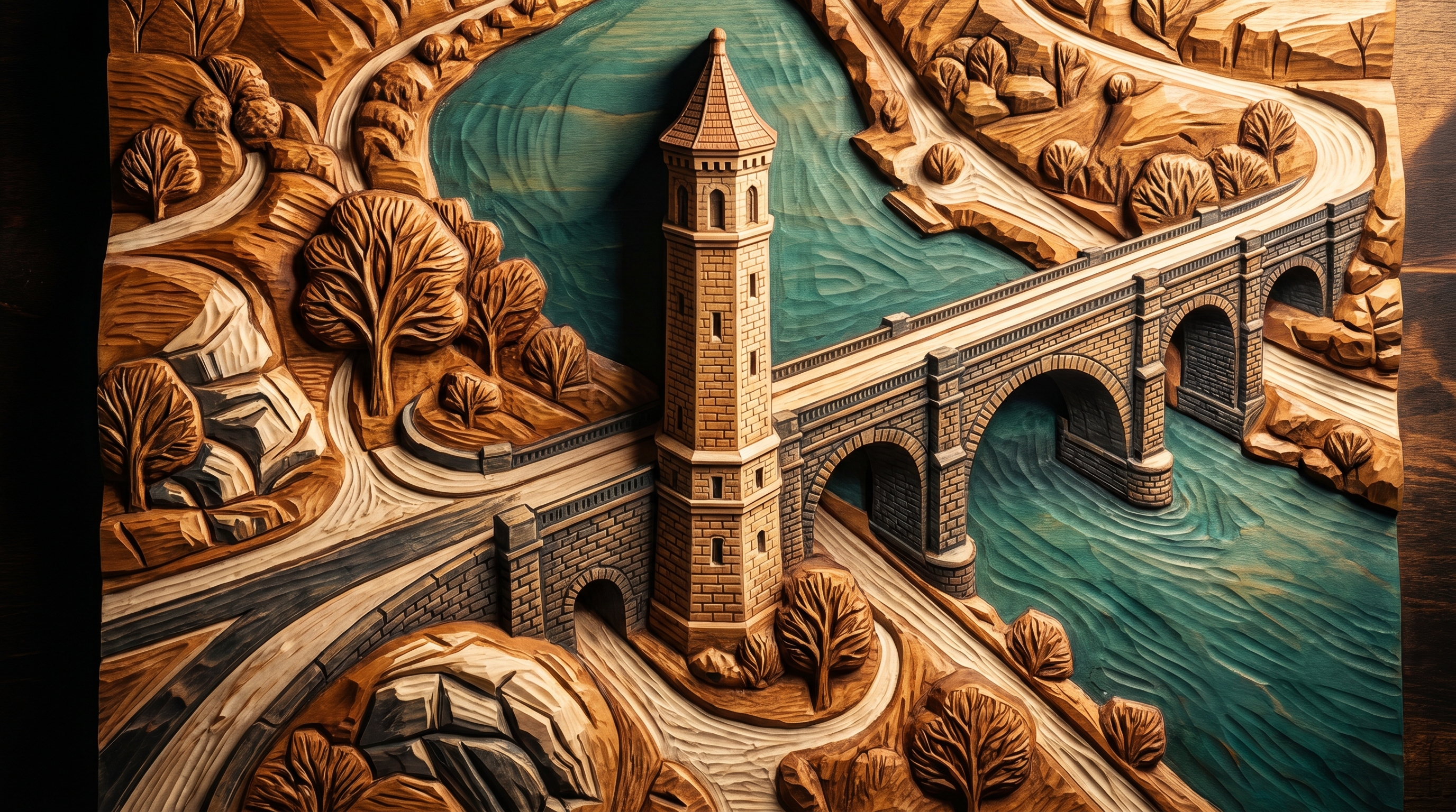Woodcut illustration of Highbridge, Bronx