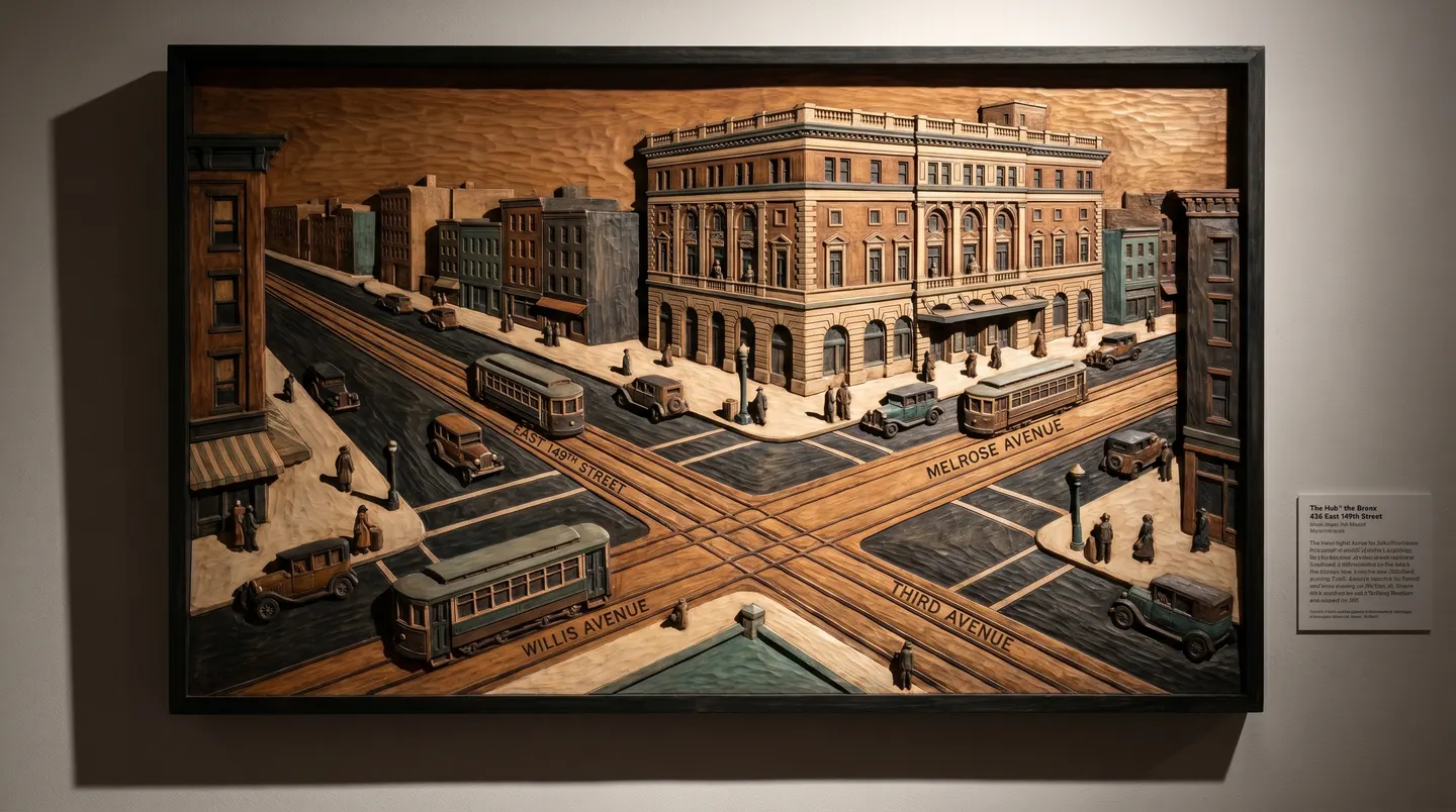 Woodcut illustration of Melrose, Bronx