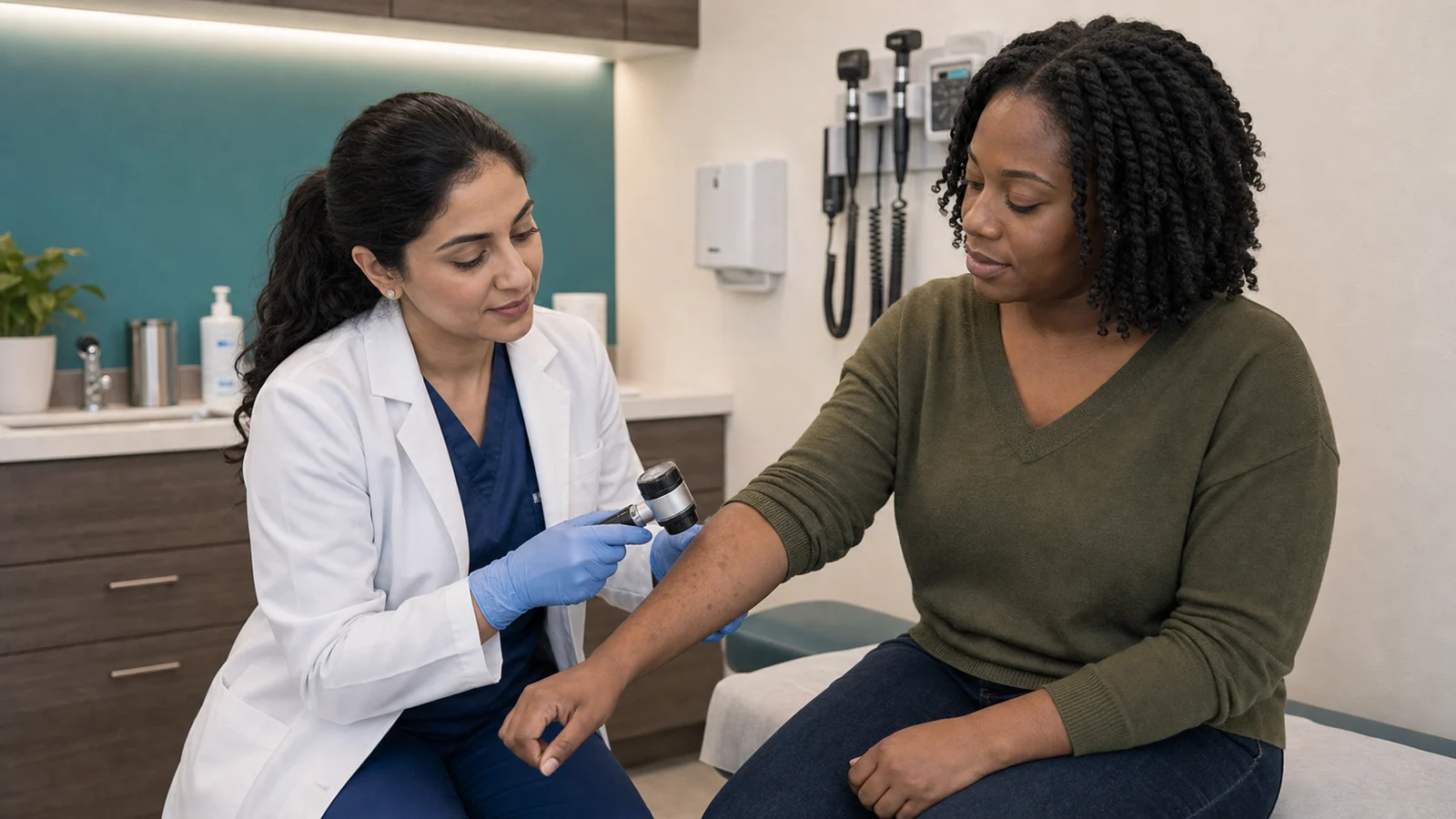 Dermatology visit at Moses Medical